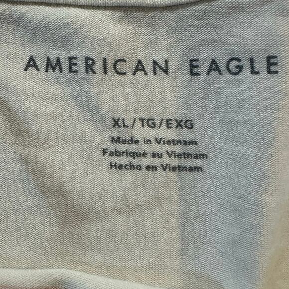 American Eagle Cropped Tank Top XL Cream Rainbow Striped Spaghetti Strap‎ Women - Picture 2 of 5